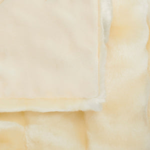 luxury faux fur milk blanket for pets showing cotton velour lining