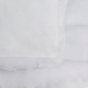 luxury faux fur white blanket for pets showing cotton velour lining