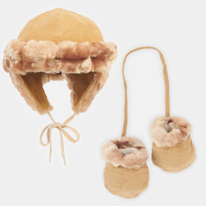 Children's Faux Fur Hat and Mitts Set