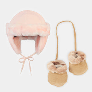 Children's Faux Fur Hat and Mitts Set