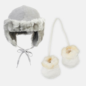 Children's Faux Fur Hat and Mitts Set